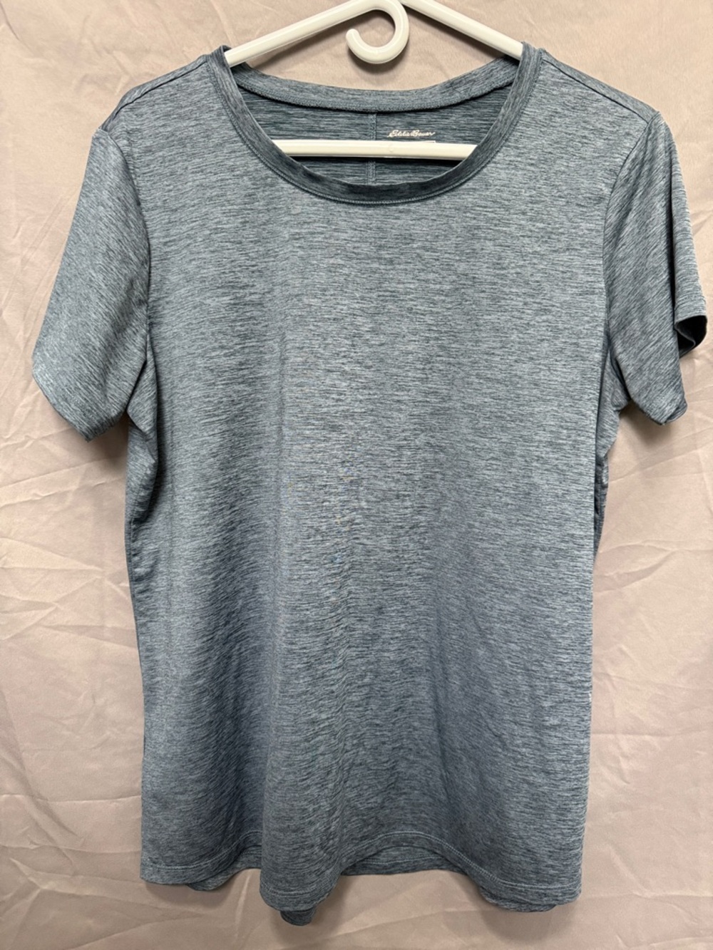 Eddie Bauer Heathered Blue Short Sleeve Crew Tee